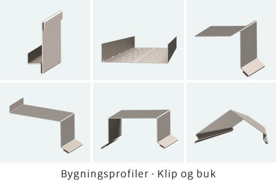 Klip og buk. Bygningsprofiler.